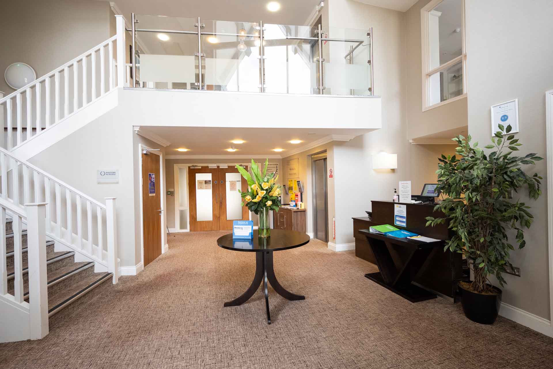 Chaucer House indoor reception and entrance area