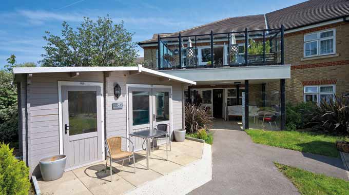 Visitors cabin at an avante care home