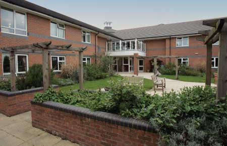Northbourne Court Care Home courtyard