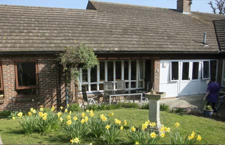 Pilgrims View care home courtyard