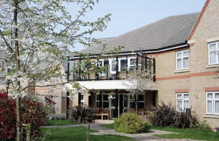 Puddingstone Grange care home courtyard