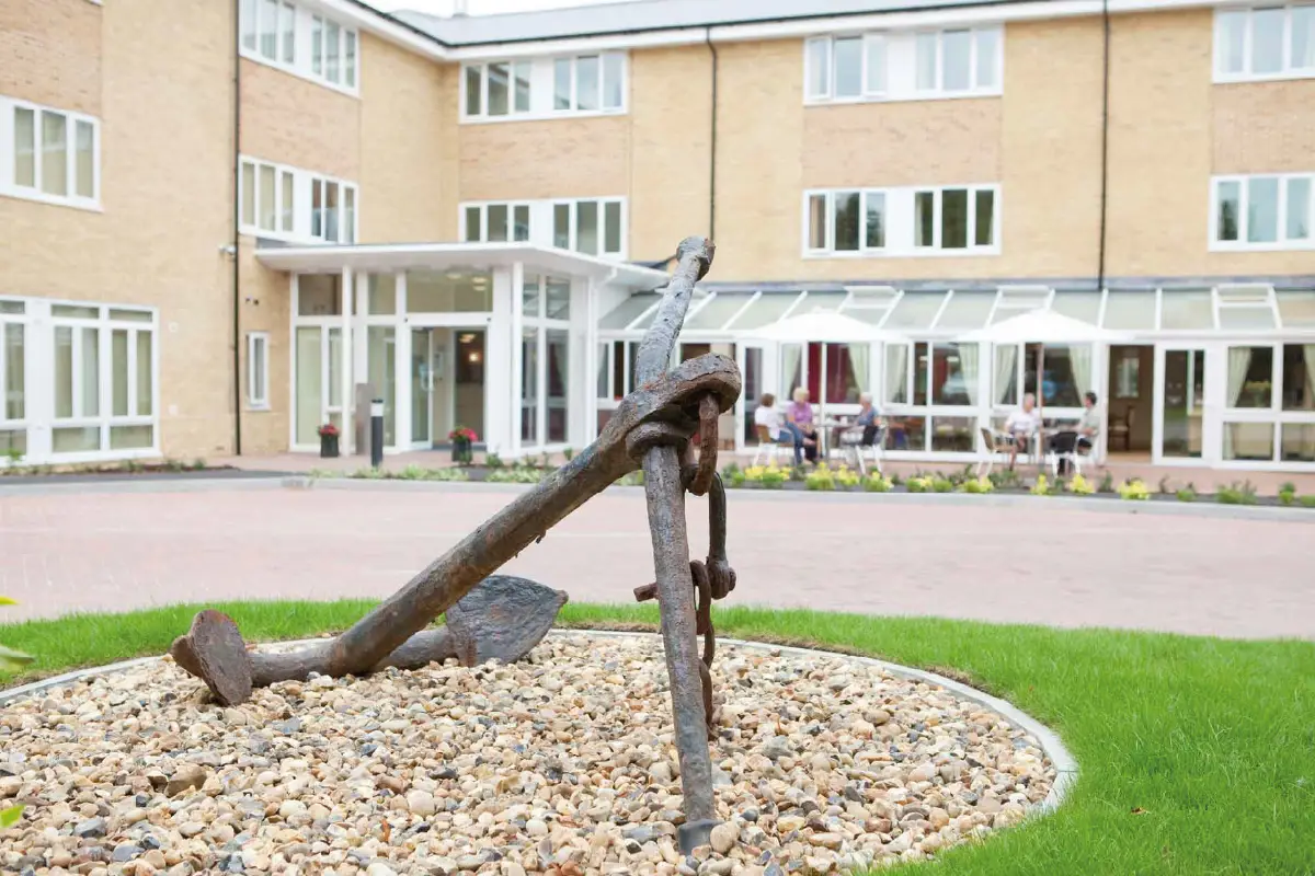 Amherst Court Entrance and cafe patio