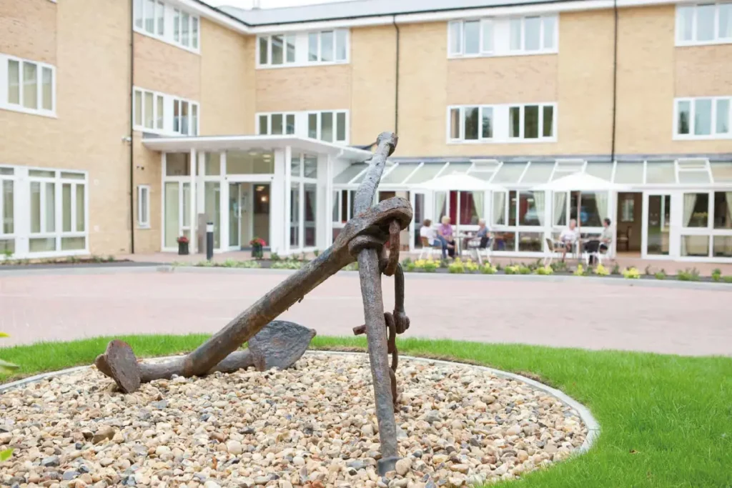 Amherst Court Entrance and cafe patio