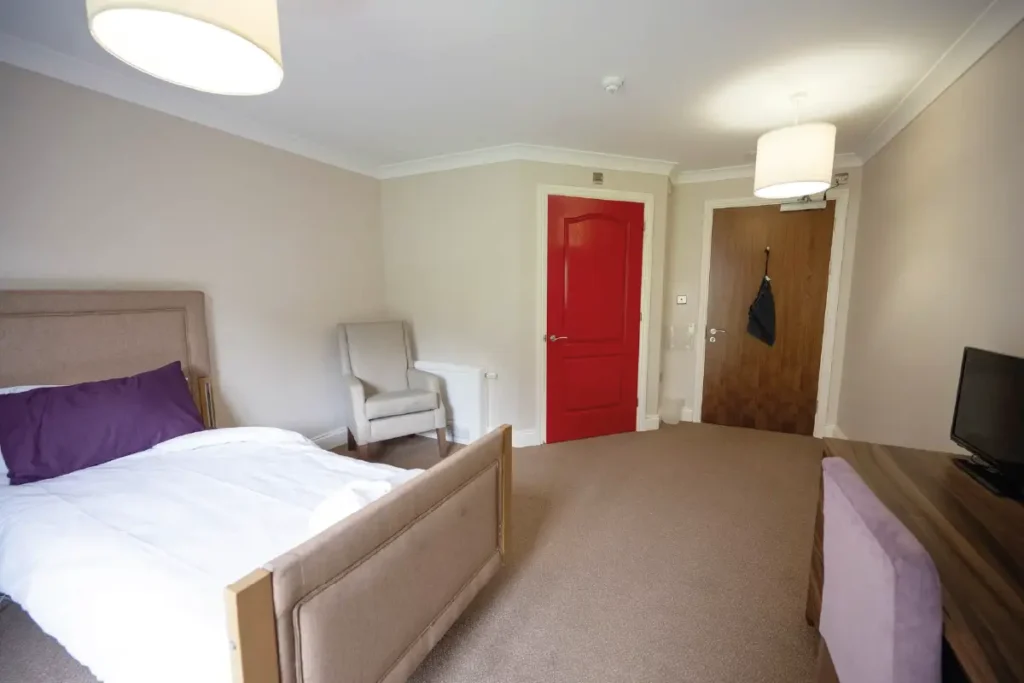 Ensuite bathroom at Puddingstone Grange care home