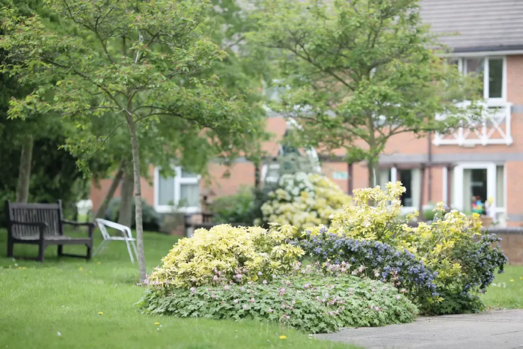 Northbourne Court Care Home garden area