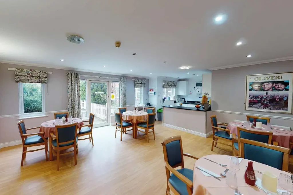 Northbourne Court Care Home dining area