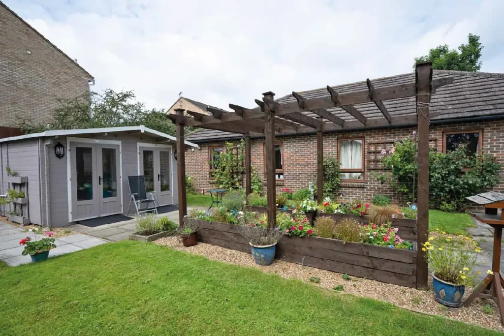 Pilgrims View Care Home garden area