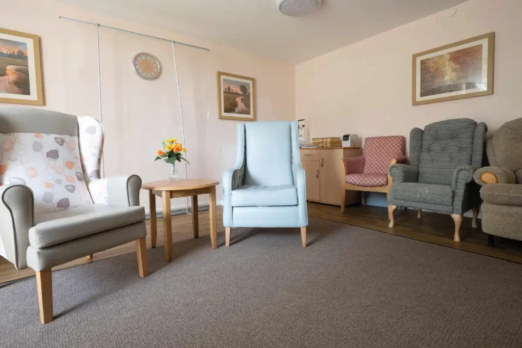 Weybourne care home lounge area