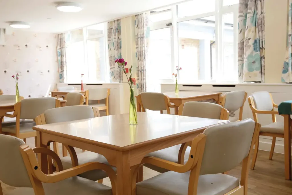 Weybourne care home dining area