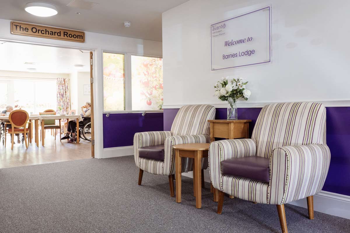Barnes Lodge care Home reception